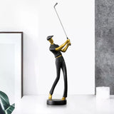 Golf Figurine Creative Decorative Home Gifts Crafts for Home Golf Lover Gift Black A