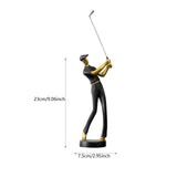 Golf Figurine Creative Decorative Home Gifts Crafts for Home Golf Lover Gift Black A