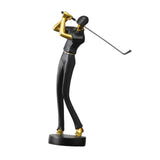 Golf Figurine Creative Decorative Home Gifts Crafts for Home Golf Lover Gift Black B