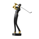 Golf Figurine Creative Decorative Home Gifts Crafts for Home Golf Lover Gift Black B