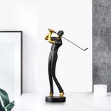 Golf Figurine Creative Decorative Home Gifts Crafts for Home Golf Lover Gift Black B