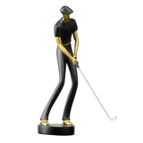 Golf Figurine Creative Decorative Home Gifts Crafts for Home Golf Lover Gift Black C