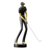 Golf Figurine Creative Decorative Home Gifts Crafts for Home Golf Lover Gift Black C