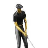 Golf Figurine Creative Decorative Home Gifts Crafts for Home Golf Lover Gift Black C