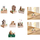Maxbell Wooden Music Box Figurine Music Box Figurine for Home Living Room Bedroom