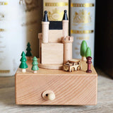 Maxbell Wooden Music Box Figurine Music Box Figurine for Home Living Room Bedroom