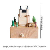 Maxbell Wooden Music Box Figurine Music Box Figurine for Home Living Room Bedroom