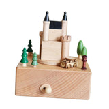 Maxbell Wooden Music Box Figurine Music Box Figurine for Home Living Room Bedroom
