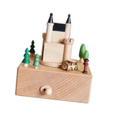 Maxbell Wooden Music Box Figurine Music Box Figurine for Home Living Room Bedroom