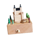 Maxbell Wooden Music Box Figurine Music Box Figurine for Home Living Room Bedroom