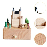 Maxbell Wooden Music Box Figurine Music Box Figurine for Home Living Room Bedroom