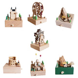 Maxbell Wooden Music Box Figurine Music Box Figurine for Home Living Room Bedroom
