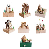 Maxbell Wooden Music Box Figurine Music Box Figurine for Home Living Room Bedroom