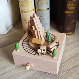 Maxbell Wooden Music Box Figurine Music Box Figurine for Home Living Room Bedroom