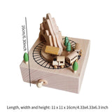 Maxbell Wooden Music Box Figurine Music Box Figurine for Home Living Room Bedroom