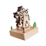 Wooden Music Box Figurine Music Box Figurine for Home Living Room Bedroom