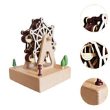 Wooden Music Box Figurine Music Box Figurine for Home Living Room Bedroom