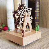 Wooden Music Box Figurine Music Box Figurine for Home Living Room Bedroom