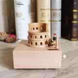 Maxbell Wooden Music Box Figurine Music Box Figurine for Home Living Room Bedroom