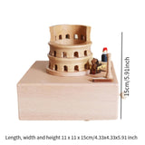 Maxbell Wooden Music Box Figurine Music Box Figurine for Home Living Room Bedroom