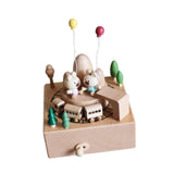 Wooden Music Box Figurine Music Box Figurine for Home Living Room Bedroom