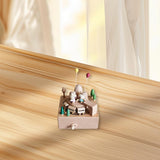 Wooden Music Box Figurine Music Box Figurine for Home Living Room Bedroom