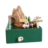 Maxbell Wooden Music Box Figurine Music Box Figurine for Home Living Room Bedroom