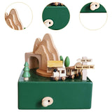 Maxbell Wooden Music Box Figurine Music Box Figurine for Home Living Room Bedroom