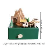 Maxbell Wooden Music Box Figurine Music Box Figurine for Home Living Room Bedroom