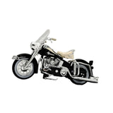 Maxbell 1:18 Motorcycle Model Classic Desktop Ornament for 3-9 Year Old Teens Adults white