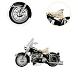 Maxbell 1:18 Motorcycle Model Classic Desktop Ornament for 3-9 Year Old Teens Adults white