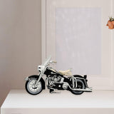 Maxbell 1:18 Motorcycle Model Classic Desktop Ornament for 3-9 Year Old Teens Adults white