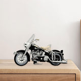 Maxbell 1:18 Motorcycle Model Classic Desktop Ornament for 3-9 Year Old Teens Adults white