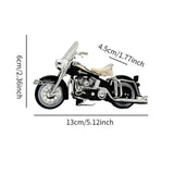 Maxbell 1:18 Motorcycle Model Classic Desktop Ornament for 3-9 Year Old Teens Adults white