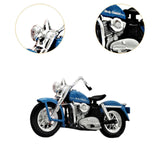 Maxbell 1:18 Motorcycle Model Classic Desktop Ornament for 3-9 Year Old Teens Adults blue