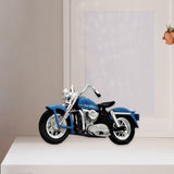 Maxbell 1:18 Motorcycle Model Classic Desktop Ornament for 3-9 Year Old Teens Adults blue
