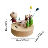 Maxbell Wood Musical Box Crafts Home Decoration Accessories for Friends Girls