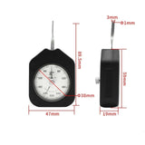 Maxbell Double Pointer Tension Meter Anti-slip Tensiometer for Valves Micro Switch 300g