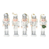 Maxbell 5Pcs Christmas Tree Nutcracker Pendants Creative DIY for Office Holiday Wall