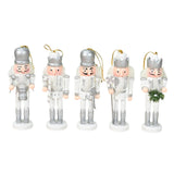 Maxbell 5Pcs Christmas Tree Nutcracker Pendants Creative DIY for Office Holiday Wall