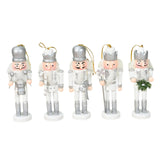 Maxbell 5Pcs Christmas Tree Nutcracker Pendants Creative DIY for Office Holiday Wall