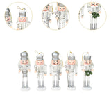 Maxbell 5Pcs Christmas Tree Nutcracker Pendants Creative DIY for Office Holiday Wall