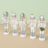 Maxbell 5Pcs Christmas Tree Nutcracker Pendants Creative DIY for Office Holiday Wall