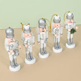 Maxbell 5Pcs Christmas Tree Nutcracker Pendants Creative DIY for Office Holiday Wall