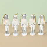 Maxbell 5Pcs Christmas Tree Nutcracker Pendants Creative DIY for Office Holiday Wall