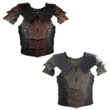 Maxbell Medieval Chest Armor Chest Shoulder Harness for Fancy Dress Role Play Knight brown