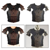 Maxbell Medieval Chest Armor Chest Shoulder Harness for Fancy Dress Role Play Knight brown