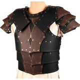 Maxbell Medieval Chest Armor Chest Shoulder Harness for Fancy Dress Role Play Knight brown