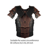 Maxbell Medieval Chest Armor Chest Shoulder Harness for Fancy Dress Role Play Knight brown