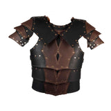 Maxbell Medieval Chest Armor Chest Shoulder Harness for Fancy Dress Role Play Knight brown